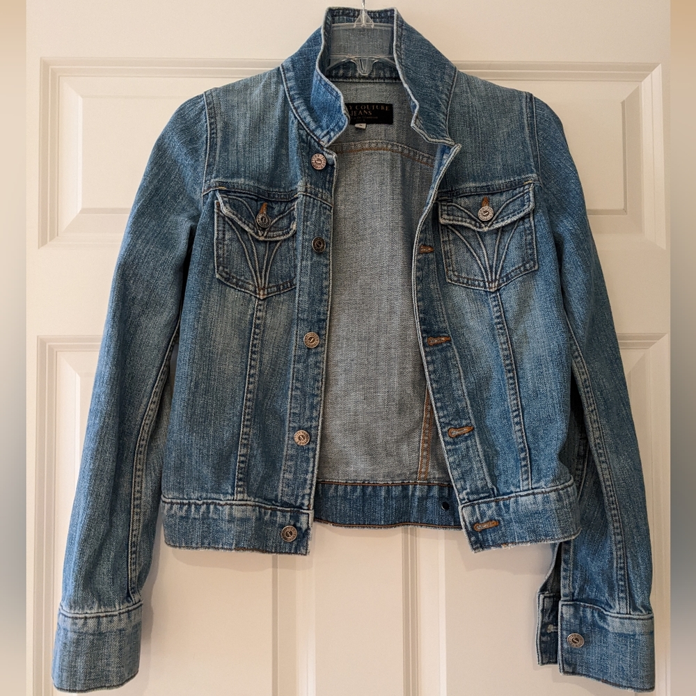 Juicy Couture jean jacket 100% cotton Denim Vintage made in USA Small